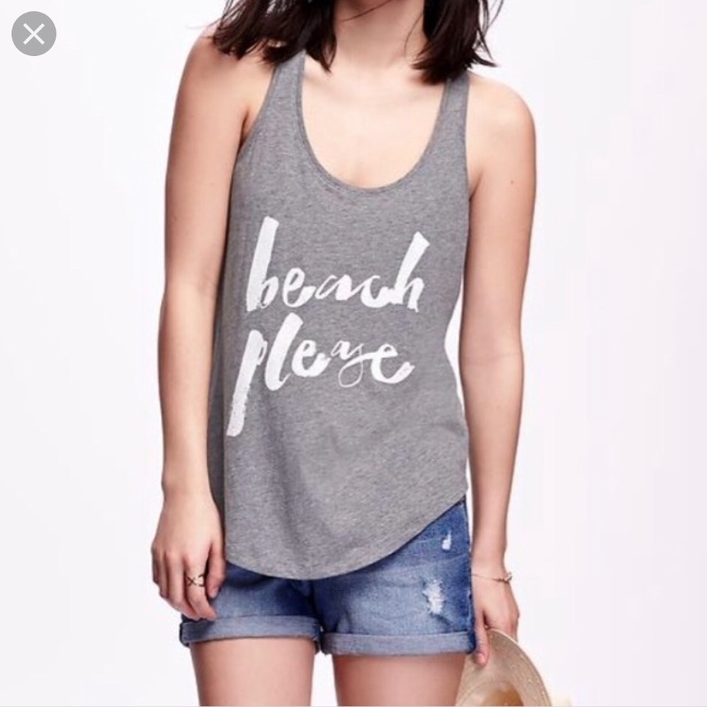 🌻3/$20🌻”Beach Please” gray tank